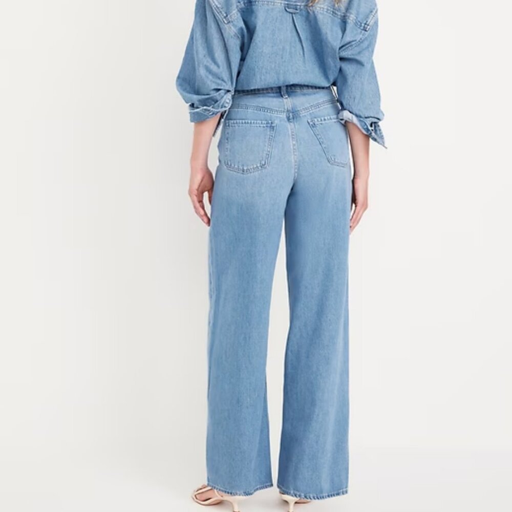 Old Navy Wow High Waist High Rise Baggy Wide Leg Jeans